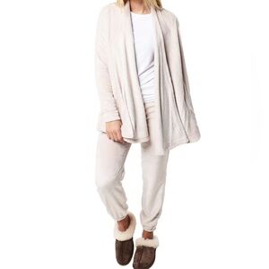 UGG Fleece Isla Robe LOUNGE SET Beige Taupe Lounge Cardigan & Pants L/XL